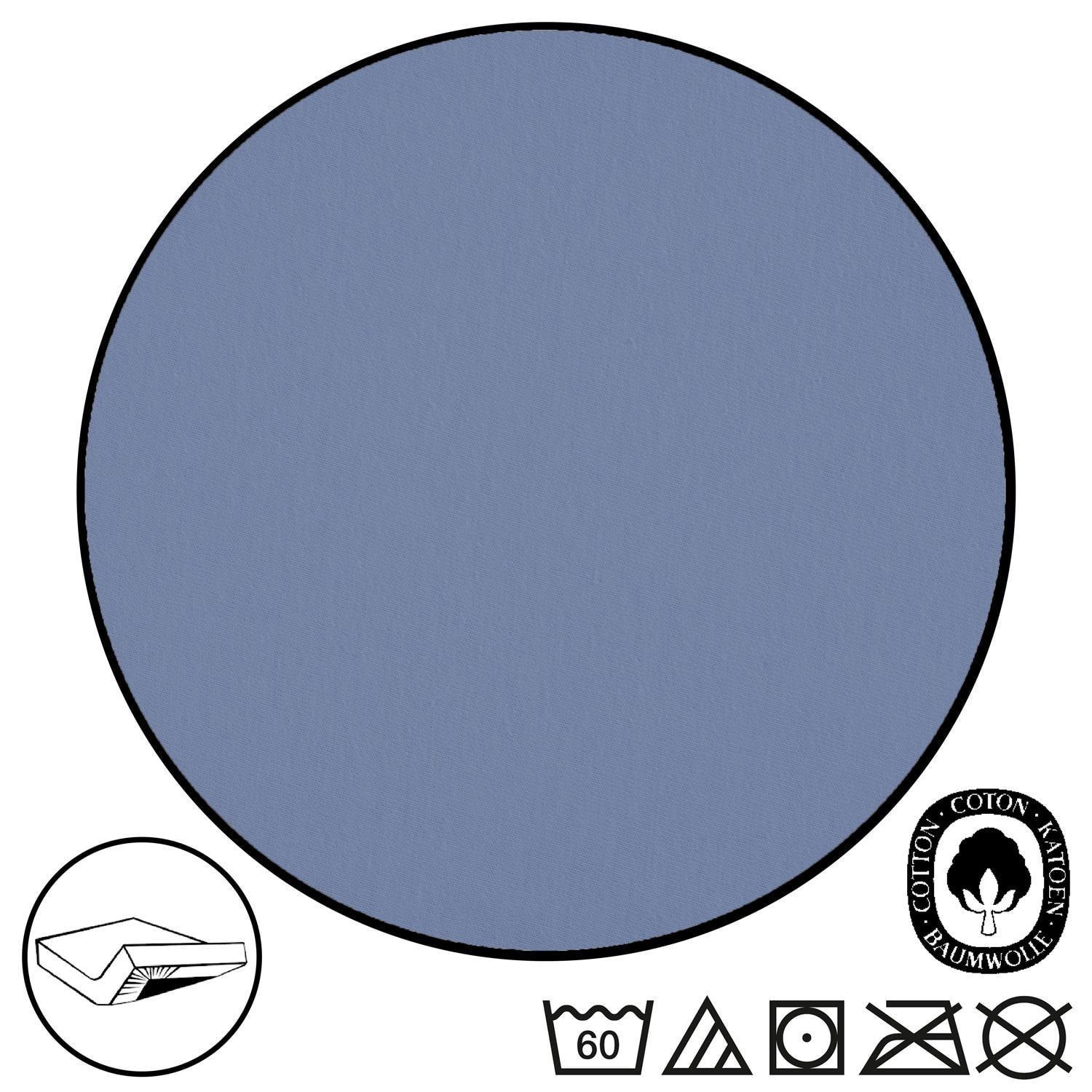 Dvojbalení napínacích prostěradel CloudComfort Basic jersey stretch modrá 90 x 190 - 100 x 200 cm (2 ks)