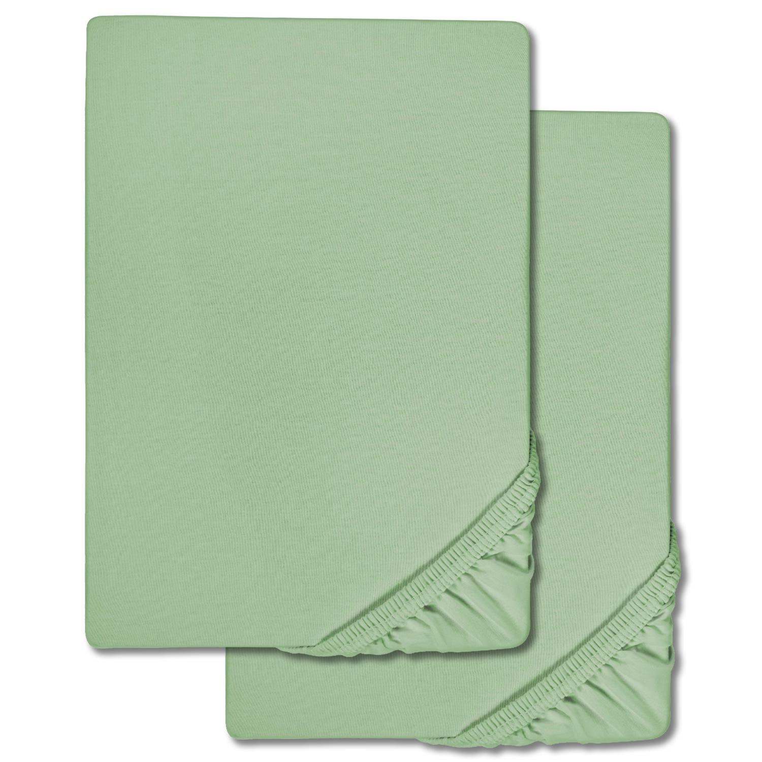 Lenzuolo a pieghe in microfibra interlock jersey verde 90 x 190 - 100 x 200 cm 180 x 200 - 200 x 200 cm confezione doppia Lenzuolo a pieghe in microfibra interlock jersey verde 90 x 190 - 100 x 200 cm 180 x 200 - 200 x 200 cm confezione doppia