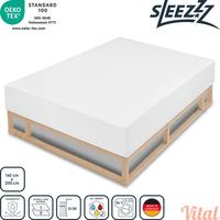 Sleezzz Vital waterproof molleton fitted sheet with antibacterial silver finish 140 x 200 cm