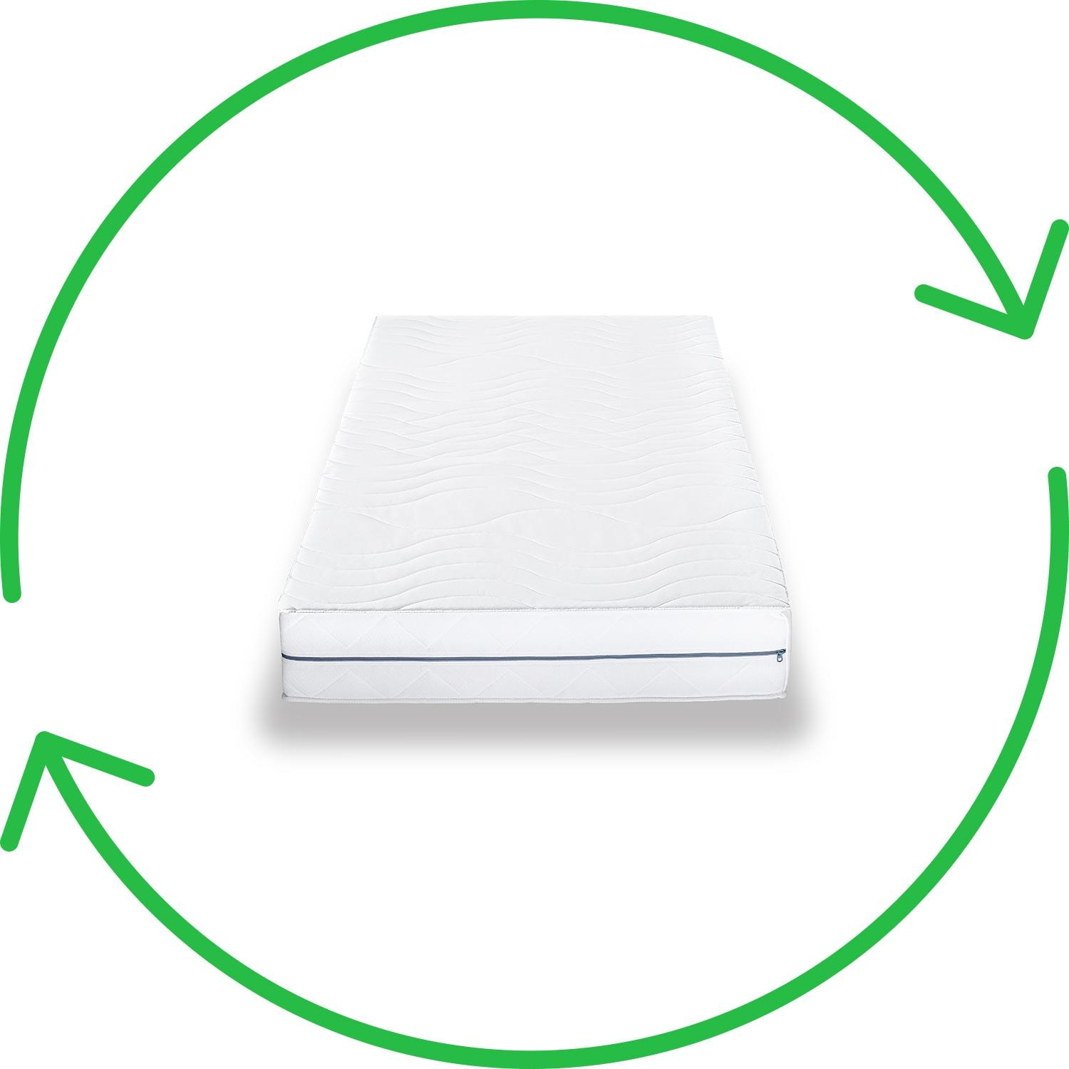 Ergonomic Supportho Premium cold foam mattress 80 x 200 cm, height 18 cm, firmness level H2/H3 + Supportho viscoelastic comfort pillow 40 x 80 cm