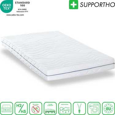 Orthopaedic mattress 180x200 cm 7-zone Supportho Premium, height 18 cm, firmness level H2/H3