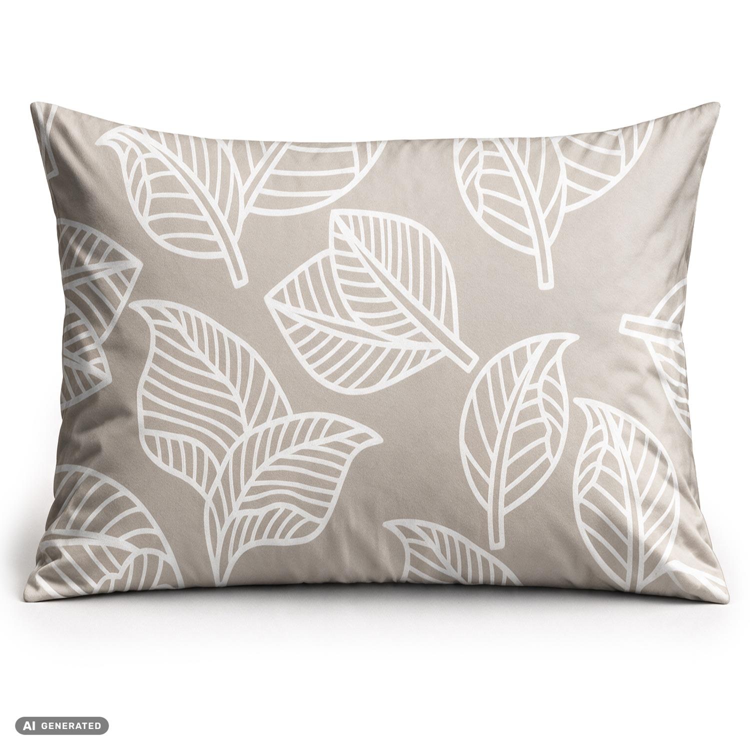 Federe in cotone CloudComfort Basic, colore taupe, set da 2, 70 x 90 cm