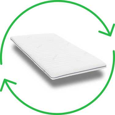 Kaltschaumtopper Supportho Premium Topper 90 x 200 cm H3, Höhe 9 cm, Härtegrad H3 mit antibakteriellem Bezug