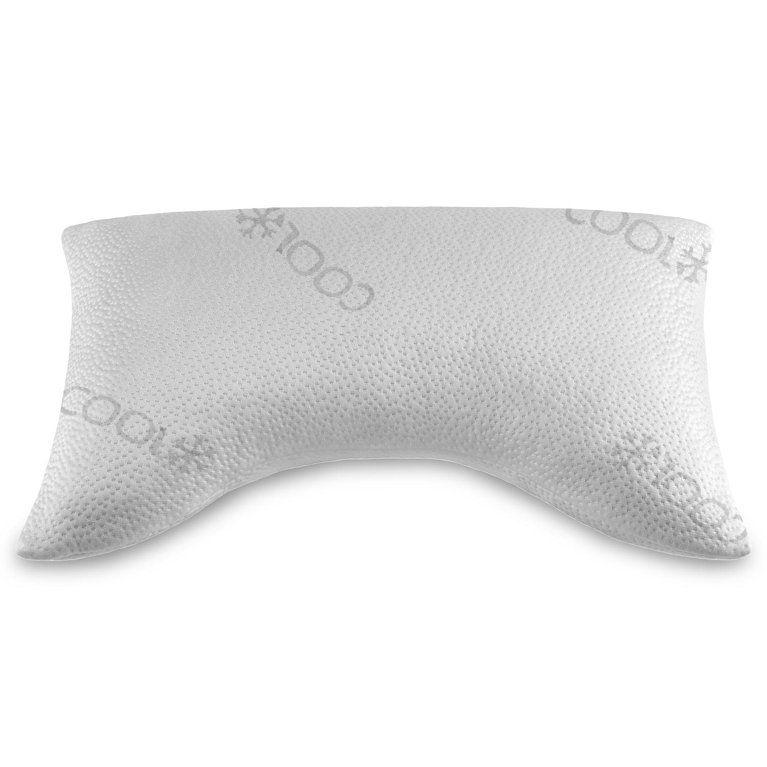 Στρώμα ιξωδοελαστικού τύπου Sleezzz Premium 120 x 200 εκ., ύψος 20 εκ., βαθμός σκληρότητας H2/H3, με λαβές αναστροφής + μαξιλάρι στήριξης αυχένα Sleezzz® Cool Gel-Schaum Kontur 40 x 60 x 16 εκ.