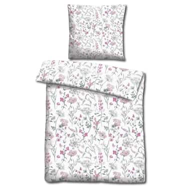 Doppelpack CloudComfort Basic Mikrofaser Bettwäsche Sommerblumen 135 x 200 + 80 x 80 cm