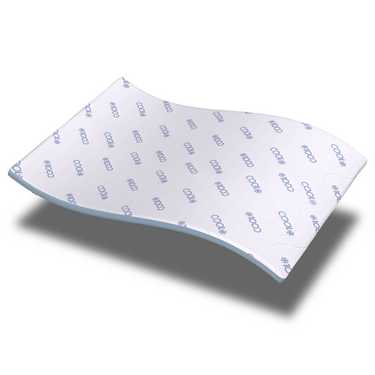 Cold foam topper CloudComfort Cool 160 x 200 cm H2/H3, height 7 cm, firmness level H2/H3, 7-zone topper with summer and winter side + Sleezzz® Cool cooling effect pillow