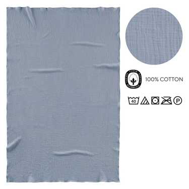 Sleezzz® muslin blanket blue 150 x 200 cm