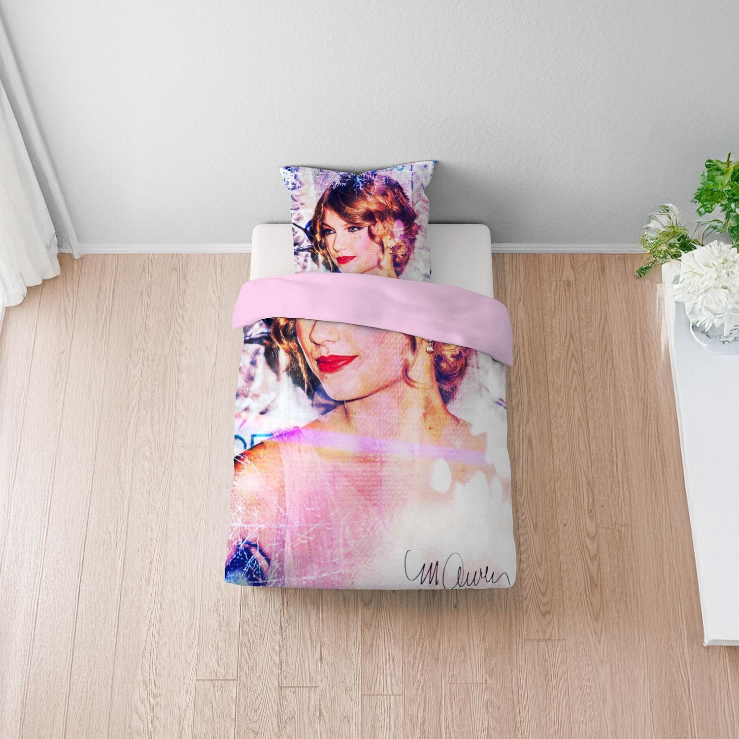 Castell Mikrofaser Wendebettwäsche Taylor Swift von Sid Maurer 135 x 200 + 80 x 80 cm