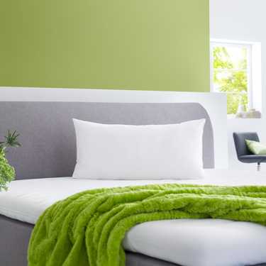 7-zone visco-elastisch matras Sleezzz Smart 90 x 200 cm, hoogte 18 cm, hardheidsniveau H3 met luchtgeheugenschuim + CloudComfort Basic microvezelkussen 40 x 80 cm