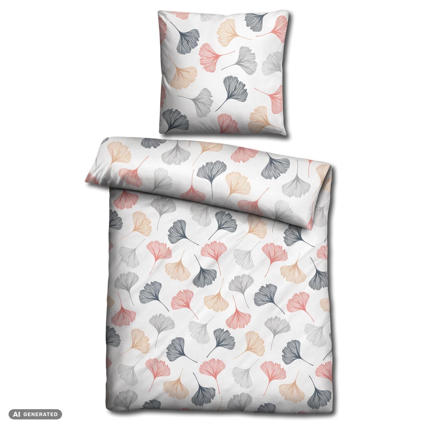 CloudComfort Renforcé Bedding Set, Floral Print, 135 x 200 + 80 x 80 cm