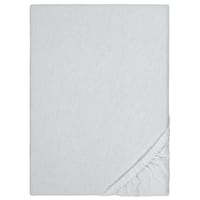 Spannbettlaken Winterflausch silber grau 90 x 190 - 100 x 200 cm