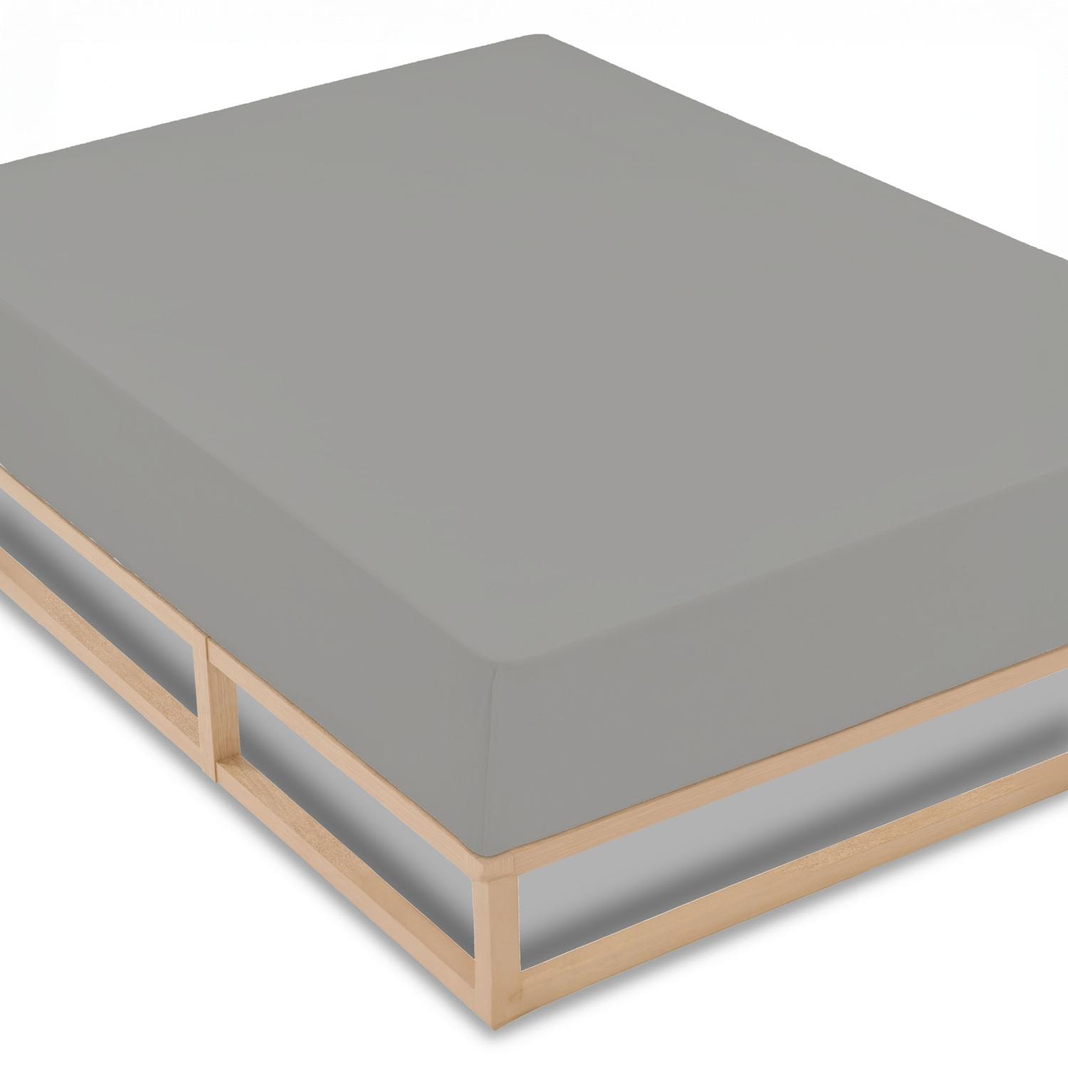 CloudComfort Základné napínacie prestieradlo jersey strieborná sivá 90 x 190 - 100 x 200 cm