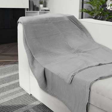 Sleezzz® muslin blanket gray 150 x 200 cm