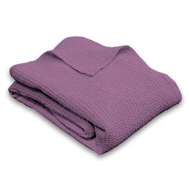 Medvilninė vaflinė pikė antklodė berry 130 x 180 cm