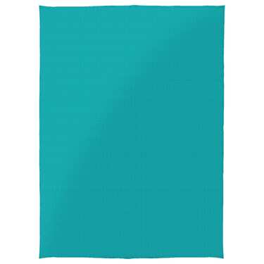 Vaffelpiqué-tæppe i bomuld, turkis, 130 x 180 cm