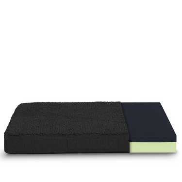 100 x 65 x 10 cm ergonomisches Hundekissen Größe L, Farbe schwarz