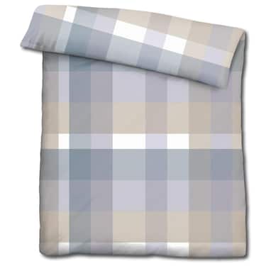 Doppelpack CloudComfort Basic Mikrofaser Bettwäsche kariert 135 x 200 + 80 x 80 cm