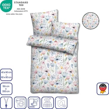 Doppelpack Mikrofaser Seersucker Bettwäsche 135 x 200 + 80 x 80 cm + 40 x 80 cm 3-teilig