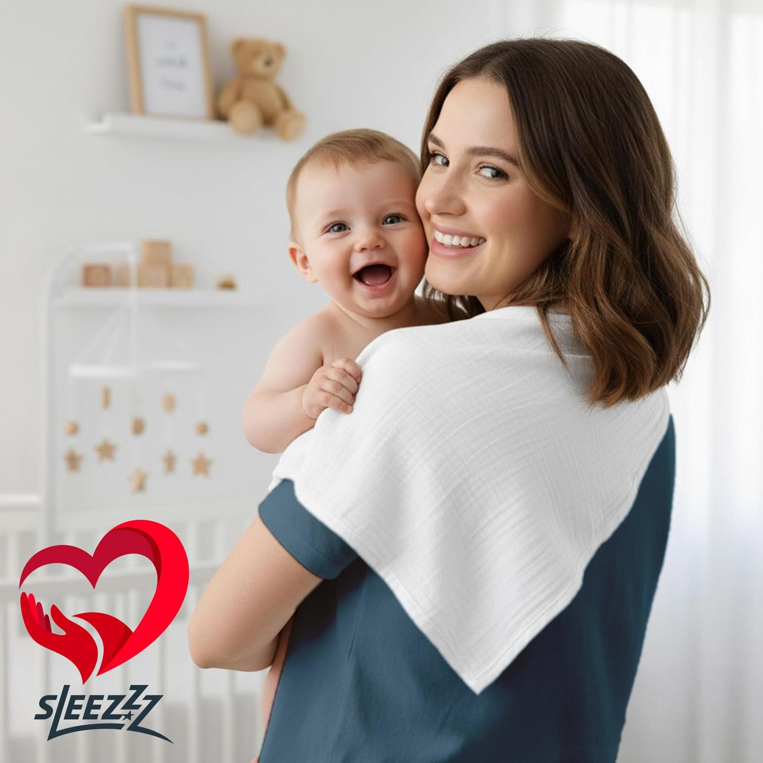 70 x 70 cm white gauze diapers in a pack of 20 made of 100% cotton