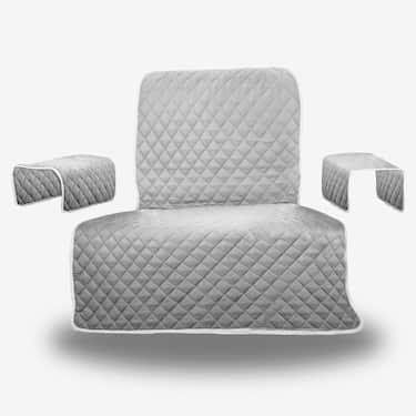 Sofaschoner Einsitzer / Sessel grau / anthrazit 50 x 191 cm + 2 x 50 x 55 cm 