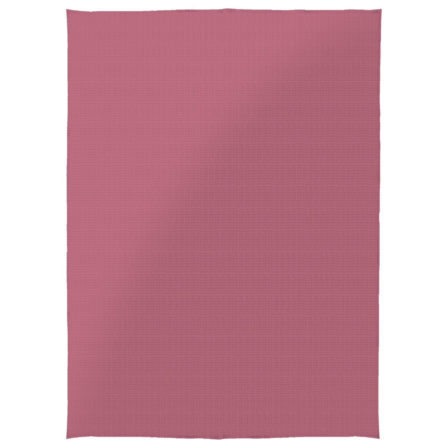 Cotton waffle piqué blanket pink 75 x 120 cm
