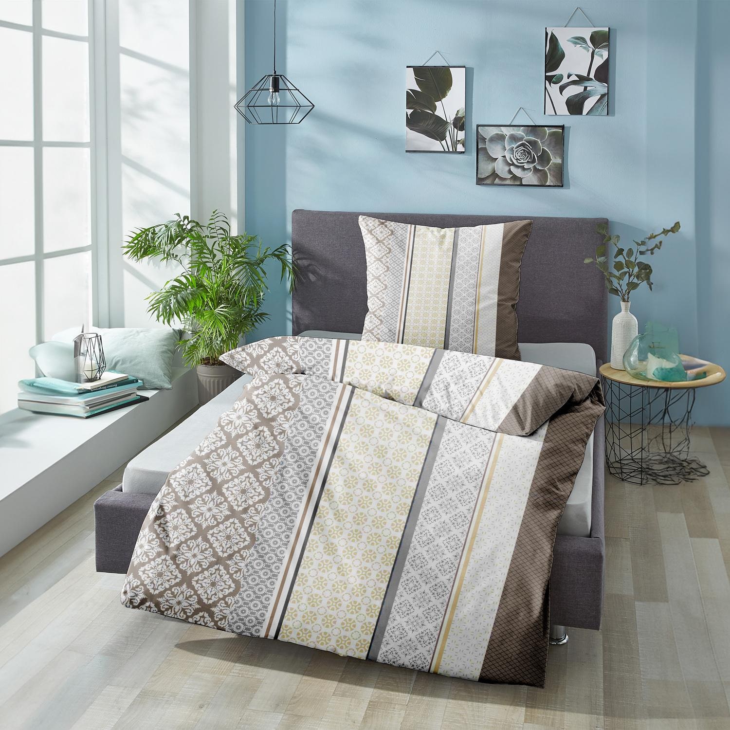 CloudComfort Basic microfiber bed linen beige 135 x 200 + 80 x 80 cm