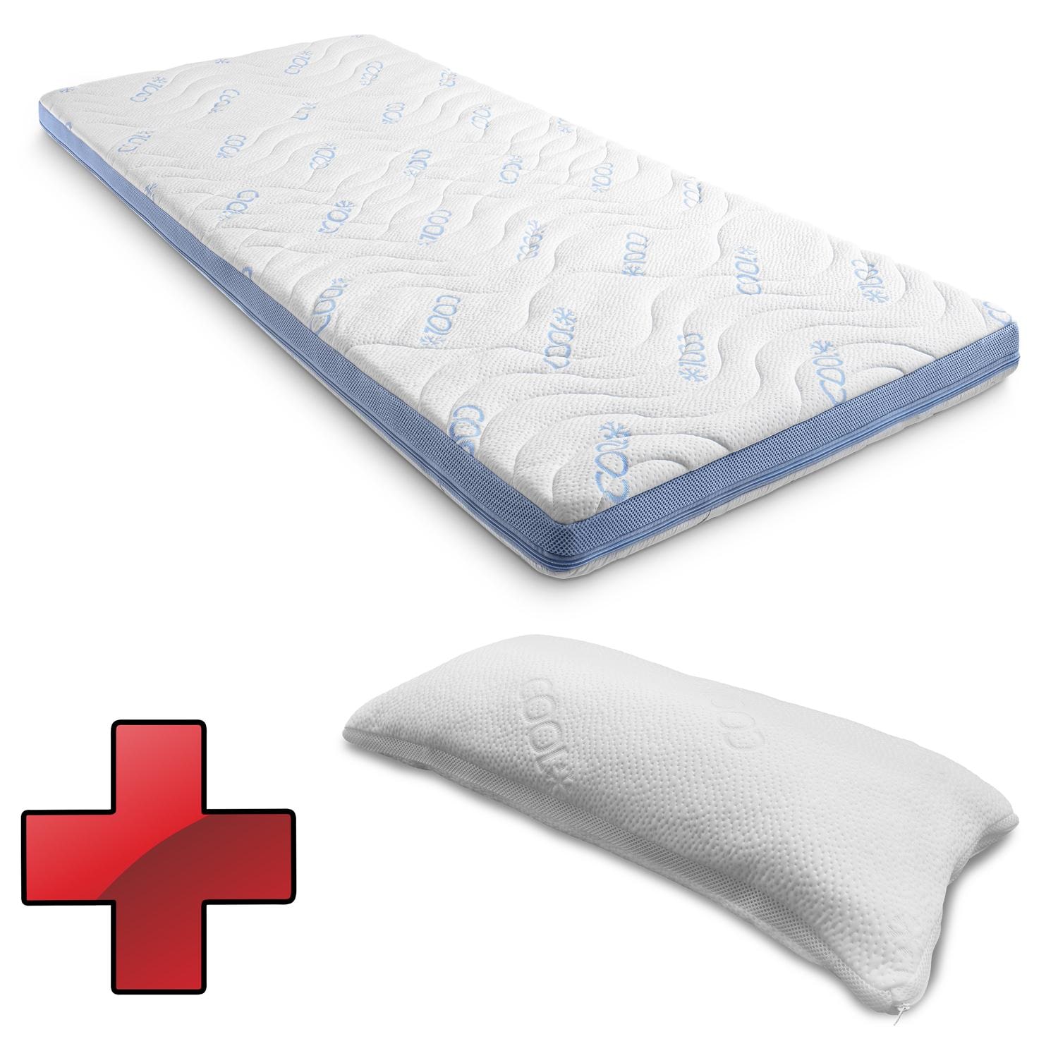 CloudComfort Cool Topper 140 x 200 cm H2/H3 + CloudComfort Viscoelastic Pillow 40 x 80 cm