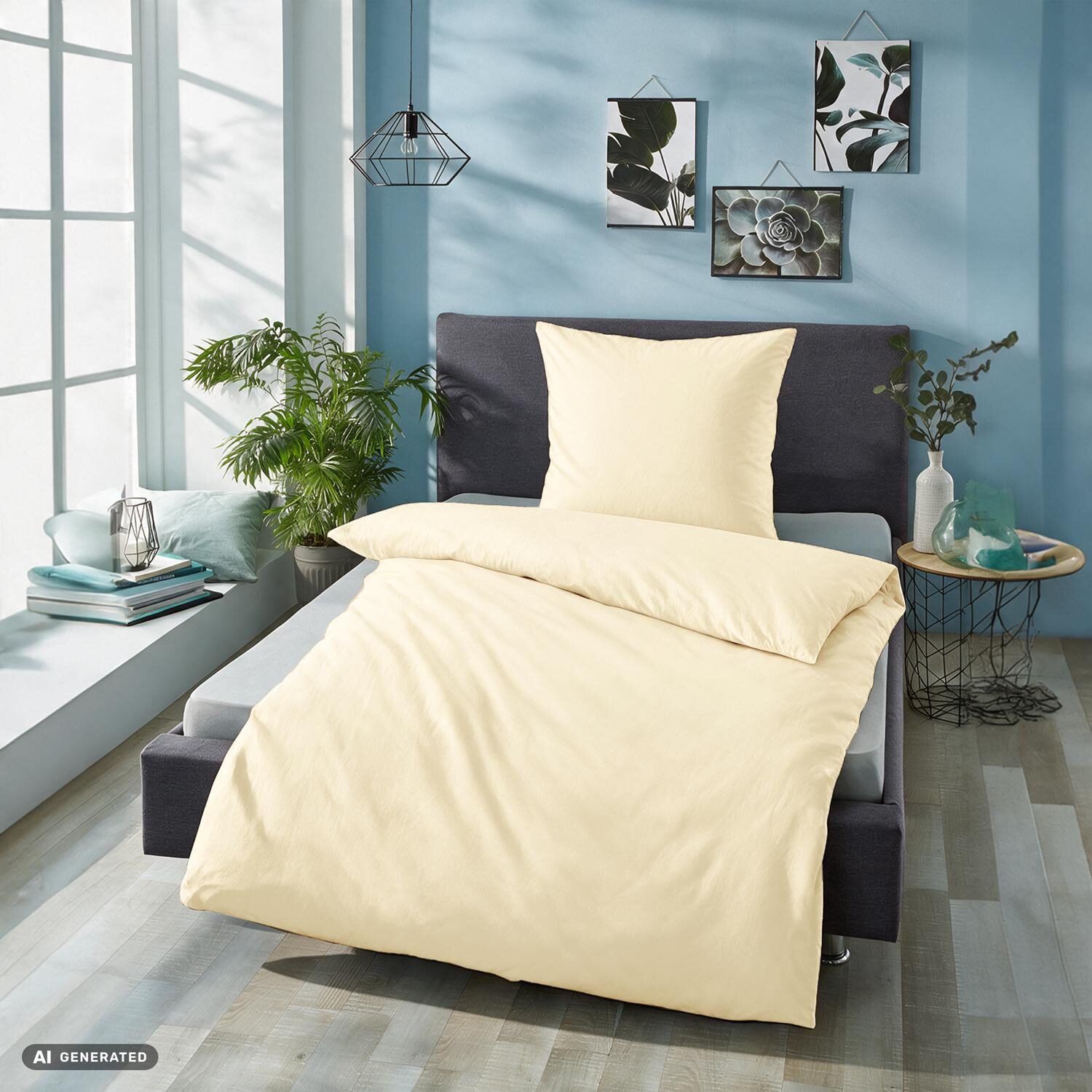 Cloud Comfort Mako Satin Bedding 2-Piece Set: 135 x 200 cm + 80 x 80 cm