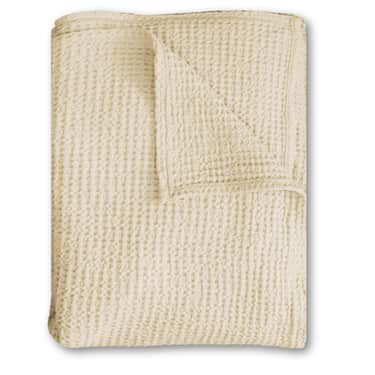 Cobertor de algodão leve piqué waffle de 140 x 200 cm cor natural