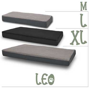 75 x 50 x 8 cm ergonomisches Hundekissen Größe S, Farbe schwarz