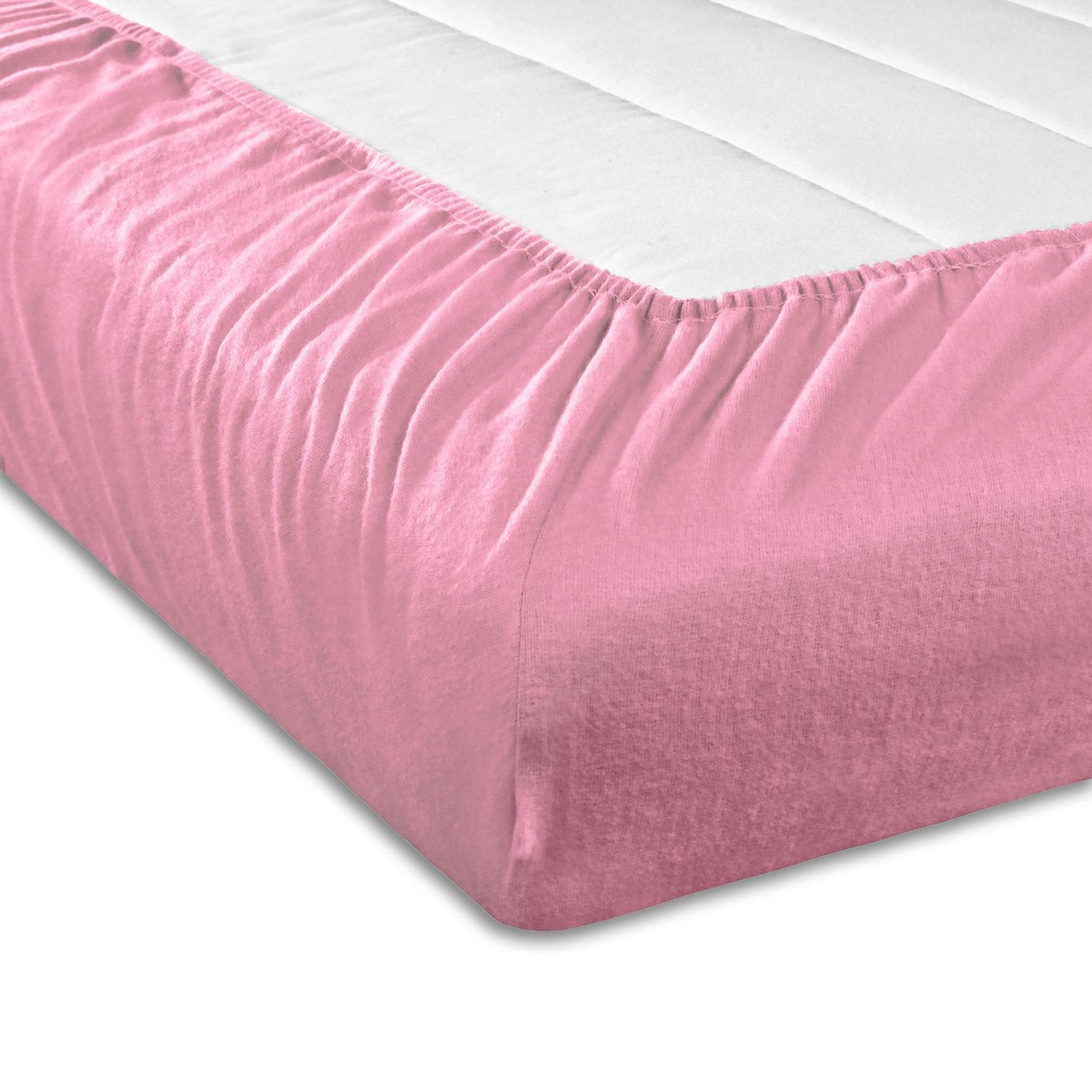 4er-Set Setex REFIBRA Feinbiber Spannbettlaken rosa 180 x 200 cm