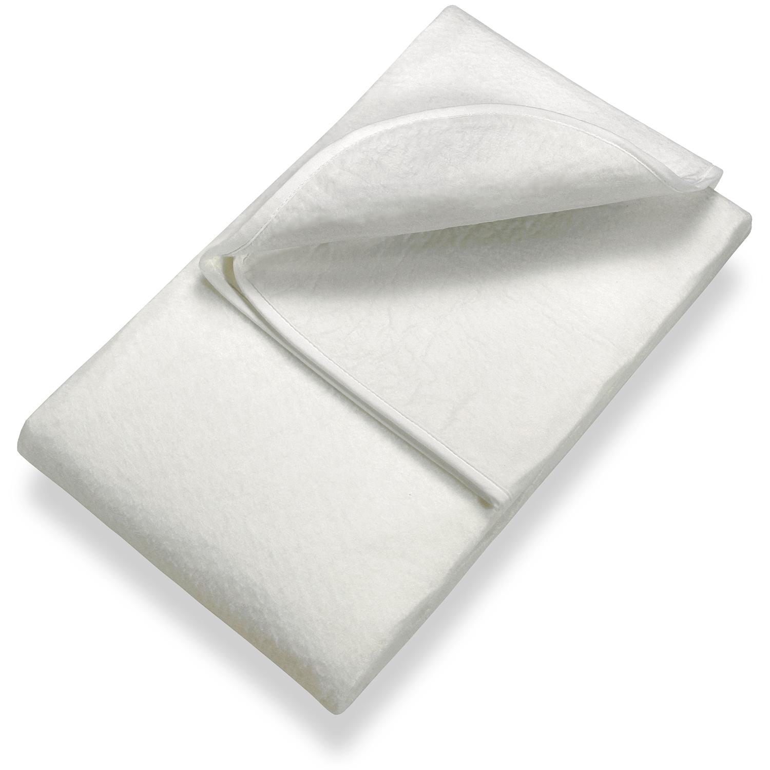 Sleezzz Basic rullemadras i nålefilt 160 x 200 cm, madrasbeskytter til at lægge på lamelrammen, hvid