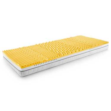 Saltea vâscoelastică cu 7 zone Sleezzz Smart 100 x 200 cm, înălțime 18 cm, nivel de fermitate H3 cu spumă cu memorie cu aer