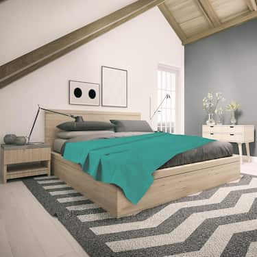 Baumwoll Waffelpiqué Decke petrol 75 x 120 cm