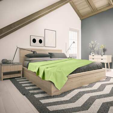 Bavlněná vaflová piké přikrývka světle zelená 130 x 180 cm