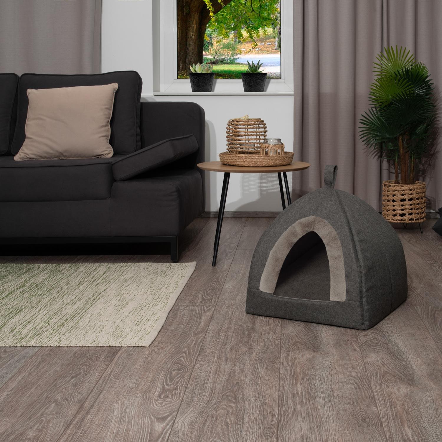 Haustier-Sofa Aus Velours Mit Plüschkissen – In 3 Größen & 7 Farben, Maschinenwaschbar