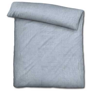 Double pack Sleezzz® muslin bed linen blue 135 x 200 cm + 80 x 80 cm