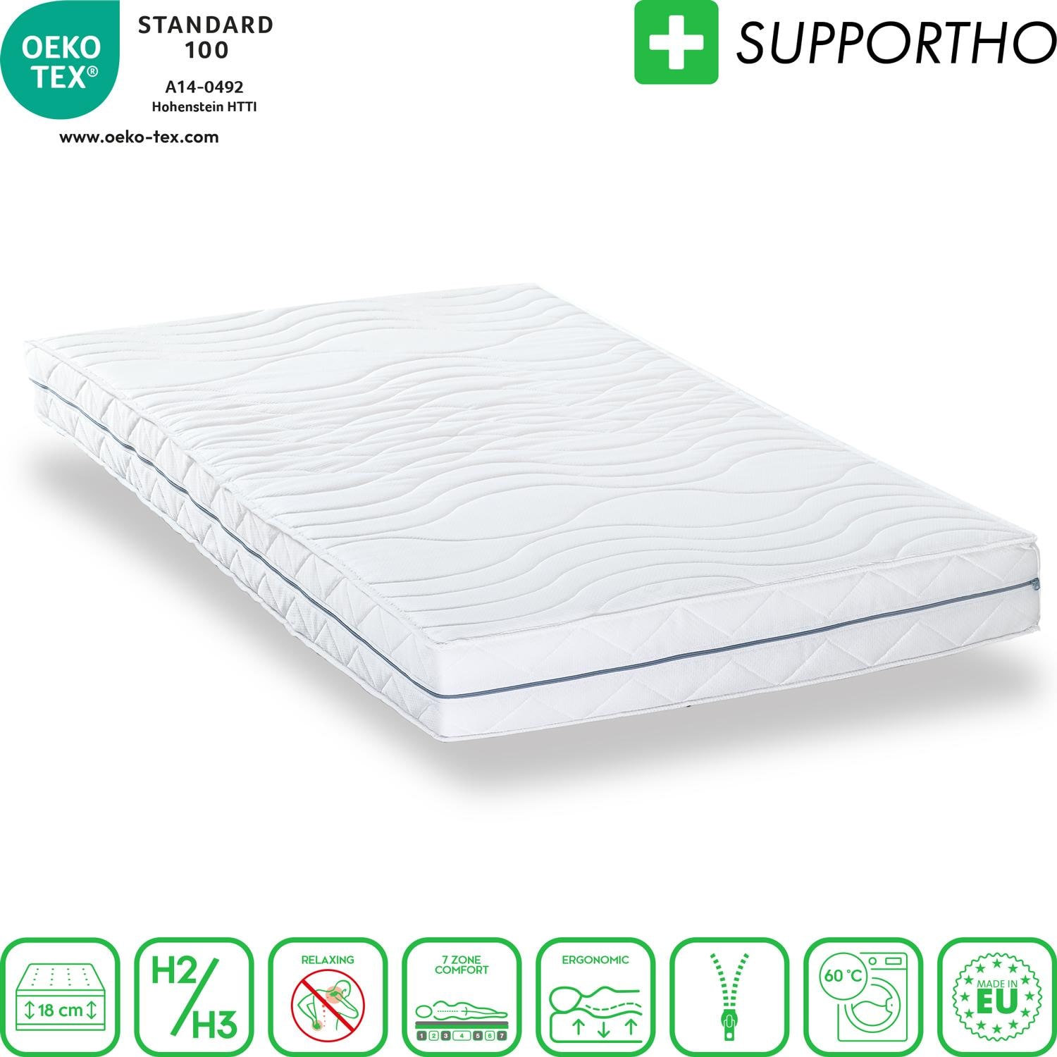 Features as icons – Supportho Premium 160 x 200 cm H2/H3