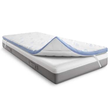 Cold foam topper CloudComfort Cool 180 x 200 cm H2/H3, height 7 cm, firmness level H2/H3, 7-zone topper with summer and winter side