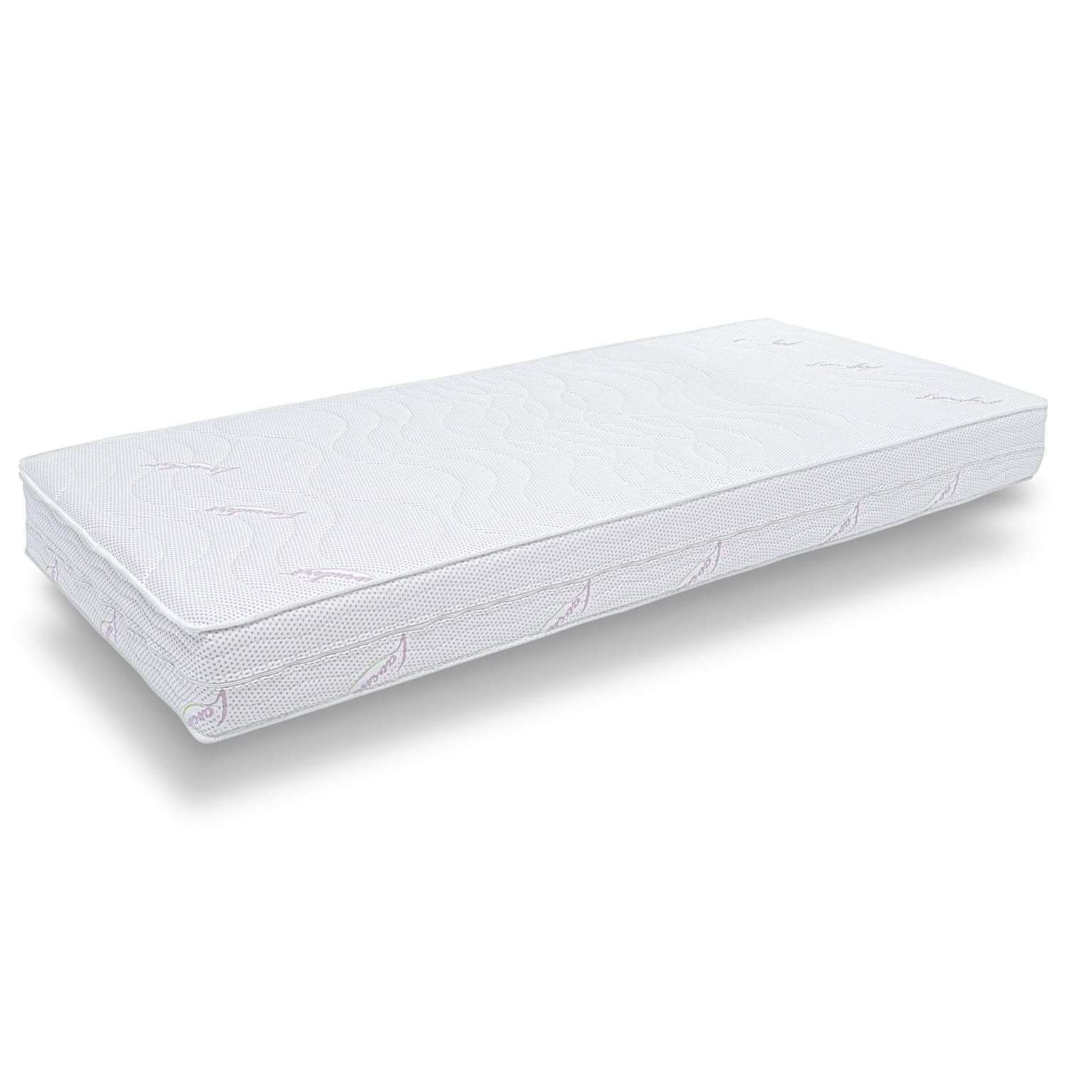 Ergonomic cold foam mattress Supportho Lavender 90 x 200 cm, height 18 cm, firmness level H2/H3 + mattress topper / mattress topper 90 x 200 cm