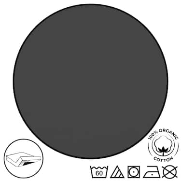 Σεντόνι Jersey σκούρο γκρι 90 x 190 - 100 x 200 cm από 100% οργανικό βαμβάκι σε διπλό πακέτο