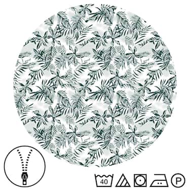 Doppelpack CloudComfort Basic Mikrofaser Bettwäsche grüne Blätter 135 x 200 + 80 x 80 cm