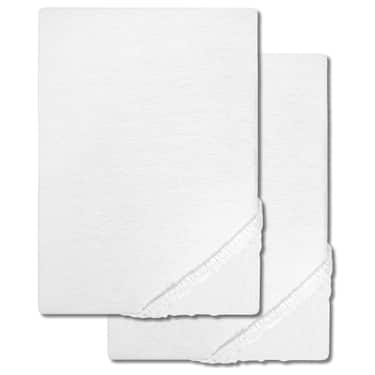 Castell prestieradlo z mikrovlákna interlock jersey biele 90 x 190 - 100 x 200 cm dvojité balenie
