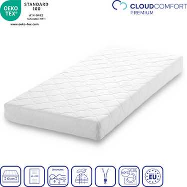 CloudComfort Superior barnmadrass 60 x 120 cm med stegkant