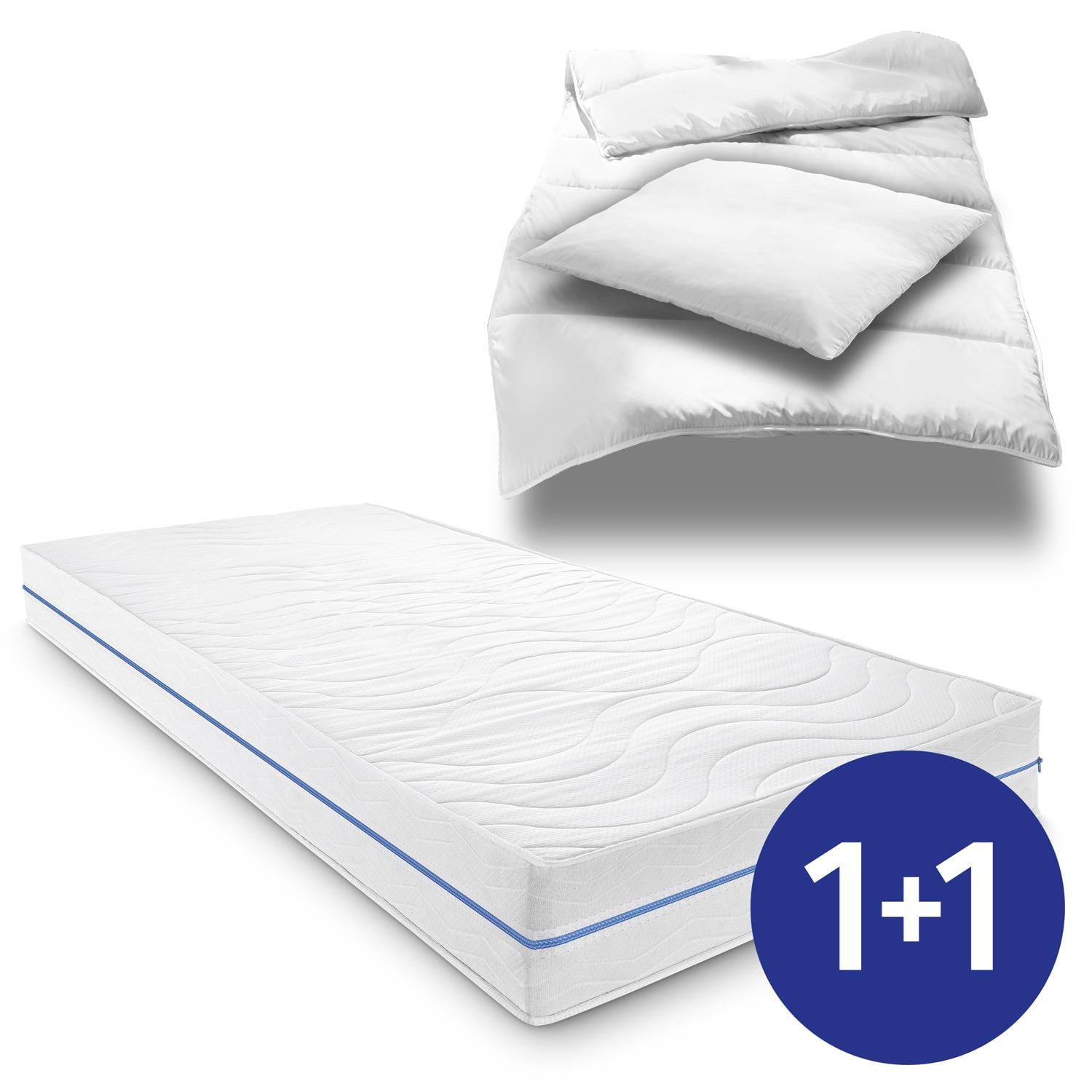 Supportho Premium 140 x 200 cm H2/H3 + CloudComfort Basic mikrošķiedras gultas komplekts 135 x 200 cm + 80 x 80 cm