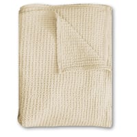 Cobertor de algodão leve piqué waffle de 140 x 200 cm cor natural