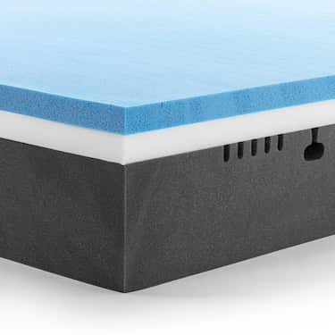 Sleezzz Premium viscoelastic mattress 90 x 200 cm, height 20 cm, firmness level H2/H3, with reversible handles + mattress topper / mattress topper 90 x 200 cm