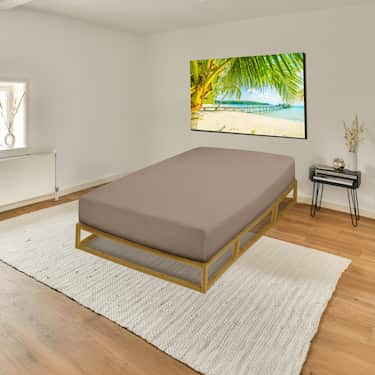 Overraskelsespakke med 10 stk. jersey-stræklagner i størrelserne 90 x 190 – 100 x 200 cm