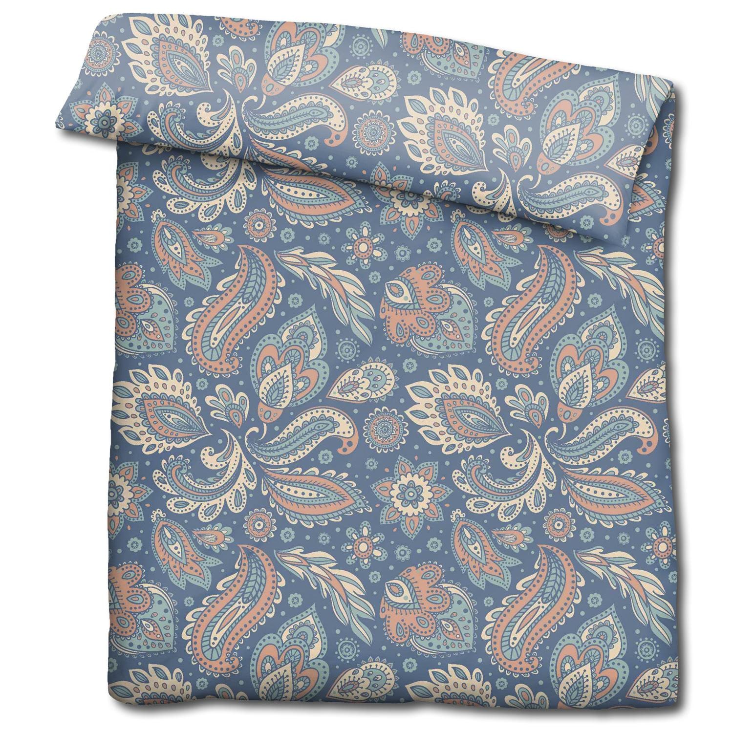 CloudComfort Basic microfiber bed linen paisley 135 x 200 + 80 x 80 cm