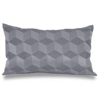 Decorative cushion silver gray square 30 x 50 cm